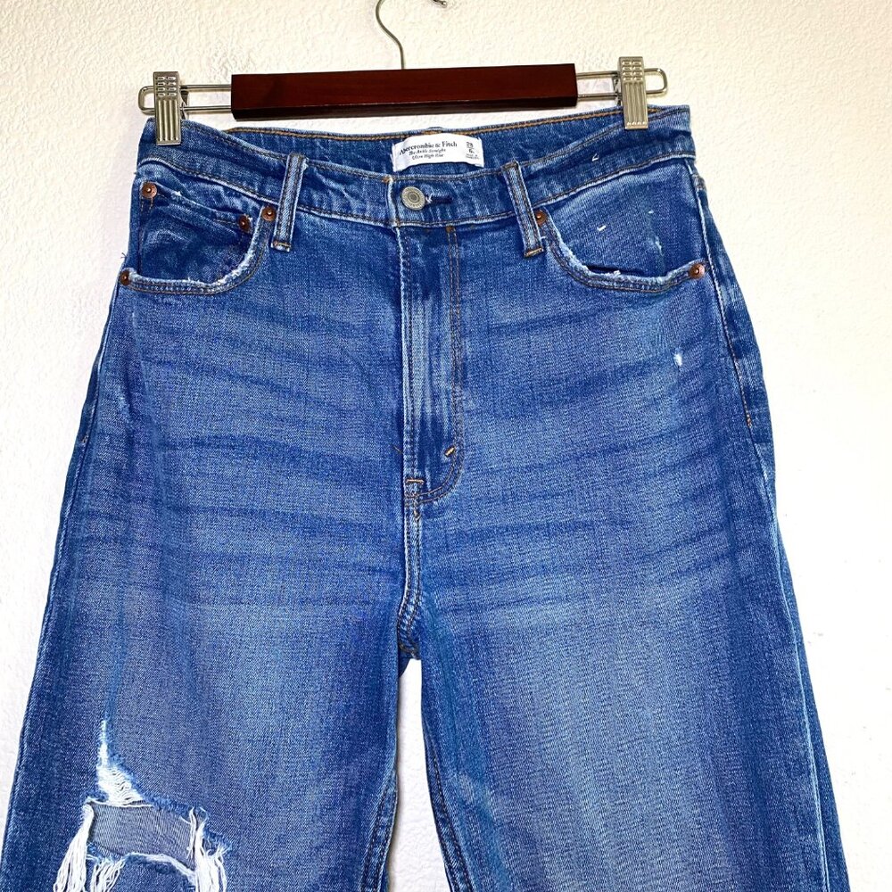 Abercrombie & Fitch The Ankle Straight Ultra High Rise Curve Love Jeans 6 LONG - Picture 4 of 11
